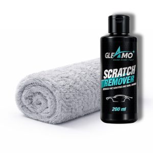 Car Scratch Remover Liquid with 650 GSM Premium Microfiber Cloth Car Paint Scratch Repair Polish Swirl Mark & Minor Scratch Removal Compound for Car Bike & Vehicle Surface Care