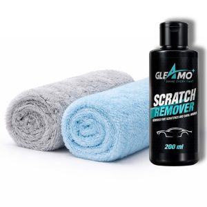 Scratch Remover Kit with Premium 650 GSM & 350 GSM Microfiber Cloths Car Paint Scratch Repair & Swirl Mark Remover Polish Professional Car Detailing Compound for Vehicle Surface Care