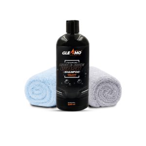 Car & Bike Wash Shampoo 500 ml with 650 GSM & 350 GSM Microfiber Cloth (40x40 cm) Combo High Foam Car Cleaning Liquid with Dual Drying & Polishing Towels Scratch-Free Vehicle Cleaning Kit