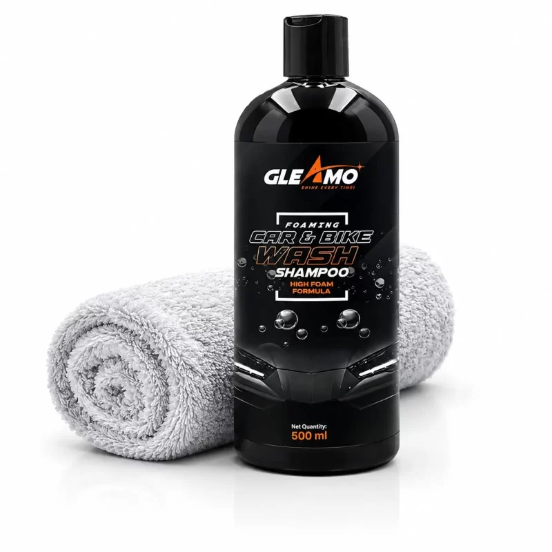 Wash Shampoo 500 ml + 650 GSM Microfiber Cloth Combo