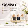 Car Perfume Hanging Pod – Pack of 3: Midnight Leather, Ocean Drift, Petal Bloom