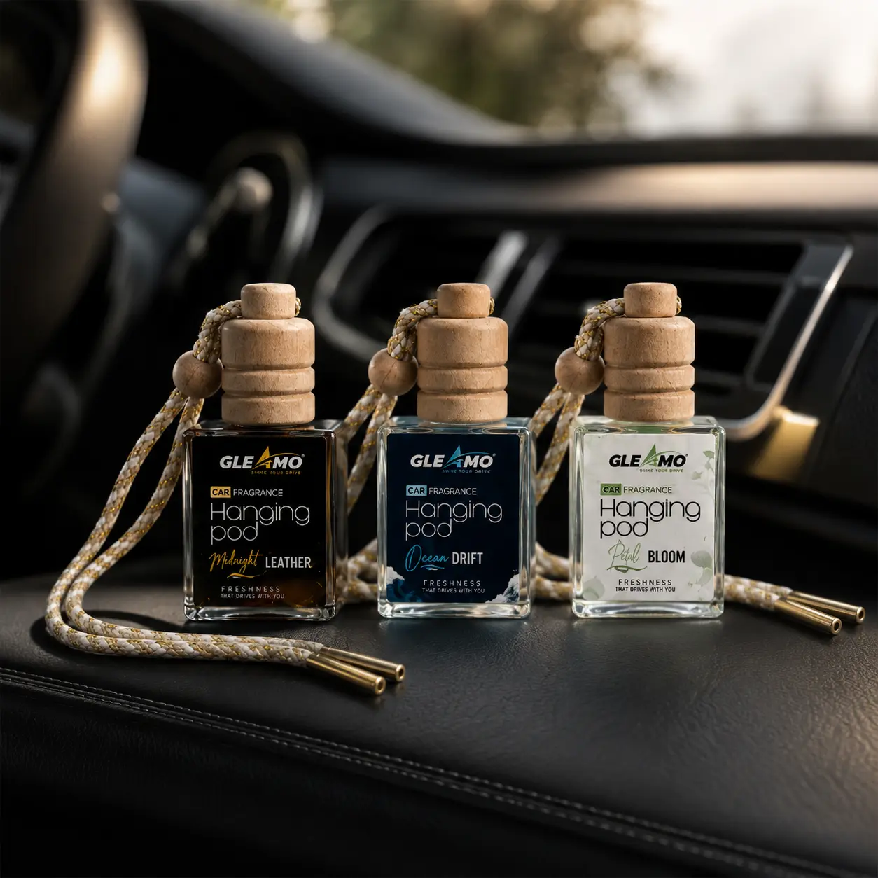 Gleamo car perfume hanging pods