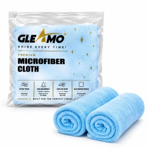 Gleamo Premium 350 GSM microfiber car cleaning cloth